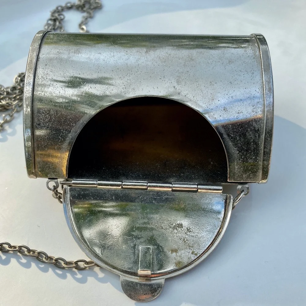 Vintage tiny silver coin purse.
